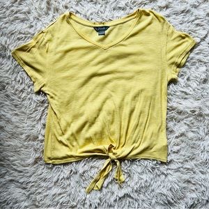 Yellow Front Tie T-Shirt